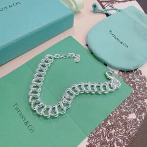 Tiffany & Co. Silver Heart Link Bracelet